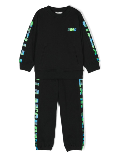 Stella Mccartney Kids' Logo-print Tracksuit Set In Black