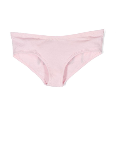 Dsquared2 Kids' Logo-print Stretch-cotton Briefs In Dq310 Pink