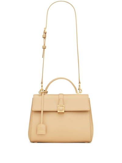 Saint Laurent Joan Small Leather Bag In Neutrals