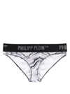PHILIPP PLEIN RHINESTONE LOGO-WAISTBAND BRIEFS