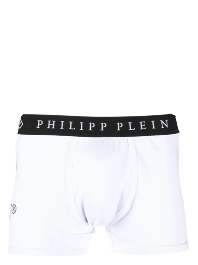 Philipp Plein Monogram-print Boxers In White