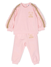 MOSCHINO RUFFLED LOGO-EMBROIDERED TRACKSUIT