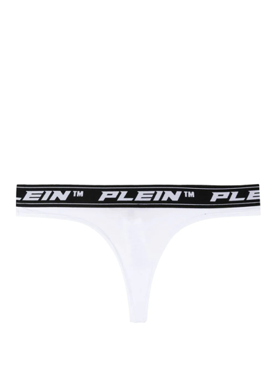Philipp Plein Logo-waist Thongs (set Of Three) In White