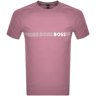 Boss Business Boss Bodywear Logo Slim Fit T Shirt Pink
