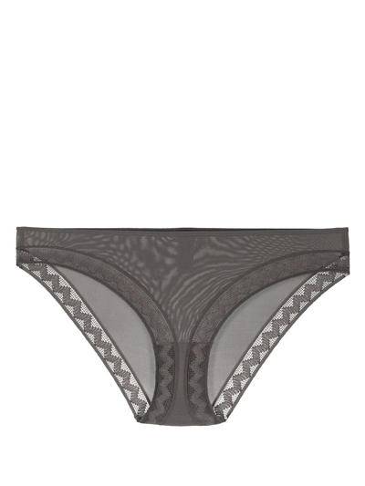 Eres Jacky Zigzag-trim Briefs In Grey