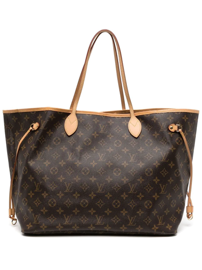 Pre-owned Louis Vuitton 2007  Monogram Neverfull Gm Tote In Brown
