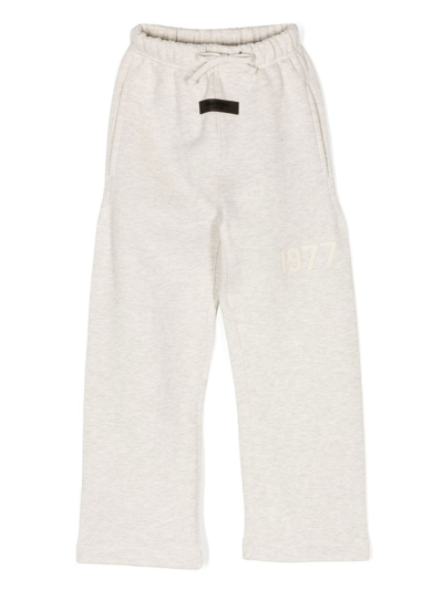 Essentials Kids' Melange Date-print Track Pants In Grey