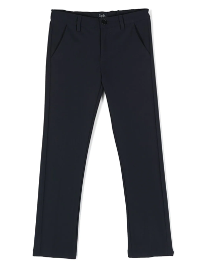 Il Gufo Kids' Tailored Straight-leg Trousers In Blue