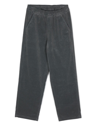Aspesi Kids' Straight-leg Corduroy Trousers In Gray