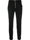 DONDUP BUTTONED-UP SLIM-FIT TROUSERS