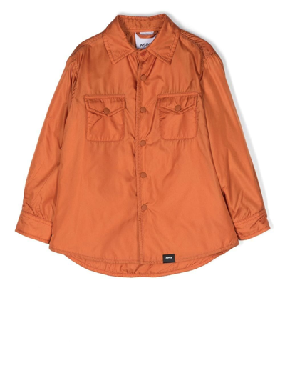 Aspesi Kids' Iconic Lightweight Shirt Jacket In Arancio