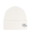 PAOLO PECORA EMBROIDERED-LOGO KNITTED BEANIE