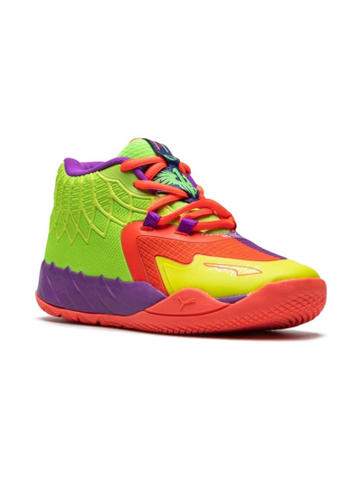 Puma Kids' Mb.01 Be You Basketball Shoes In Green Gecko - Red Blast