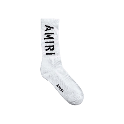 Pre-owned Amiri Stencil Socks 'white/black'