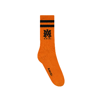 Pre-owned Amiri Ma Stripe Socks 'orange'