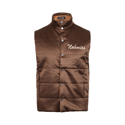 Pre-owned Nahmias Summerland Silk Puffer Vest 'brown'