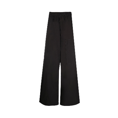Pre-owned Off-white Wide Leg Trousers 'black'