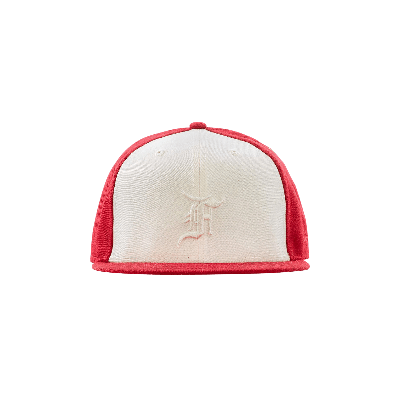 Pre-owned Essentials Fear Of God  X New Era 59fifty Fitted Cap 'red/white'