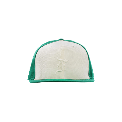 Pre-owned Essentials Fear Of God  X New Era 59fifty Fitted Cap 'green/white'