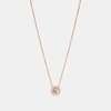 Coach Outlet Open Circle Stone Strand Necklace In Pink