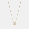 Coach Outlet Open Circle Stone Strand Necklace In Gold