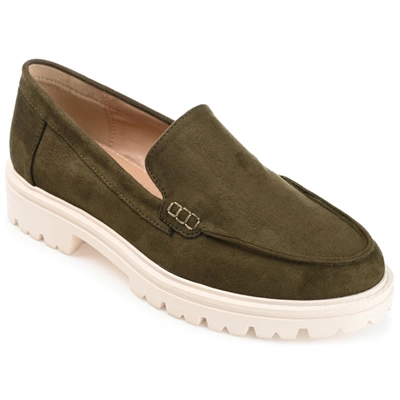 Journee Collection Collection Women's Tru Comfort Foam Erika Flat In Olive