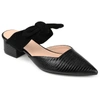 Journee Collection Women's Melora Bow Detail Slip On Mules In Black