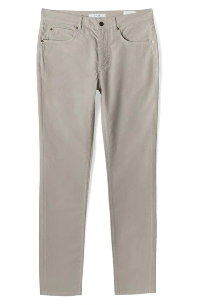 Billy Reid Moleskin Slim Fit Five Pocket Pants In Grey