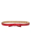 Kate Spade Bow Belt In Wildflower Red