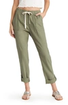 Roxy Juniors' On The Seashore Pull-on Utility Pants In Deep Lichen Green