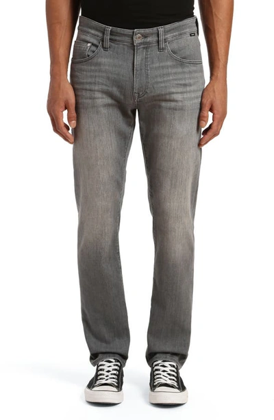 Mavi Jeans Marcus Slim Straight Leg Jeans In Mid Grey Brushed Feather Blue