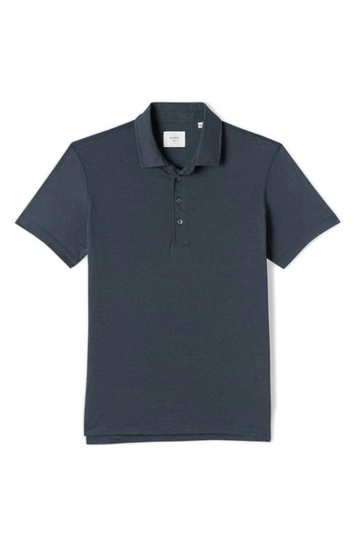 Billy Reid Pensacola Organic Cotton Polo In Navy