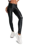 Topshop Skinny Fit Faux Leather Pants In Black