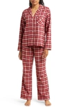 Ugg Ophilia Plaid Cotton Pajamas In Flamenco Check