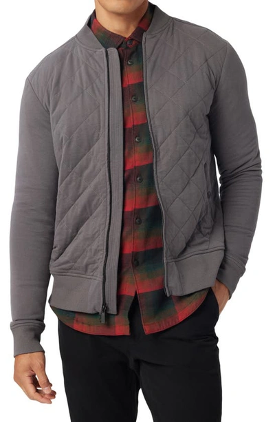 Good Man Brand Mayhair Quilted Bomber Jacket In Magnet