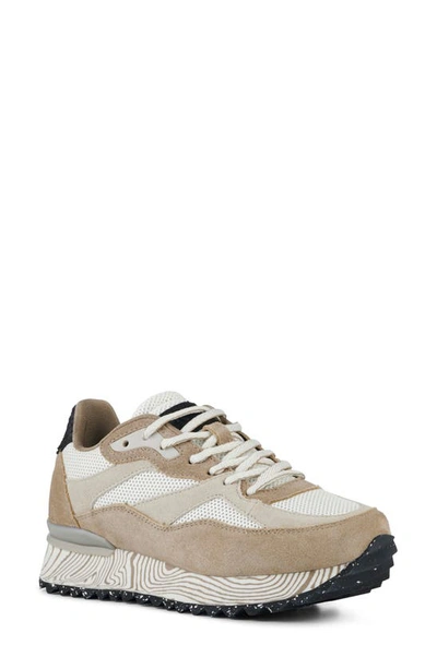 Woden Sophie Marble Sneaker In Whisper White/ Silver Lining