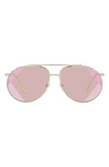 Burberry 61mm Aviator Sunglasses In Pink