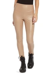 Lyssé Textured Faux Leather Leggings In Velvet Brown
