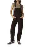 Free People Good Luck Barrel Leg Corduroy Overalls In Buckworth Brown