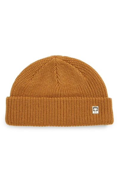 Obey Micro Knit Beanie In Brown Sugar