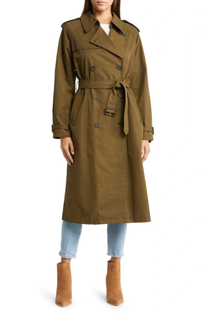 Nili Lotan Tanner Trench Coat In Olive Green