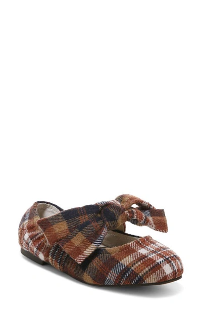 Sam Edelman Kids' Little Girl's & Girl's Plaid Felicity Flats In Rust