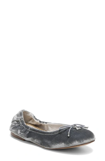 Sam Edelman Kids' Girl's Felicia Velvet Ballet Flats In Blue