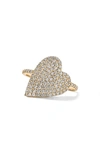 Lana Flawless Heart Ring In Yellow