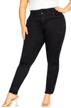 CITY CHIC HARLEY DOUBLE BUTTON SKINNY JEANS