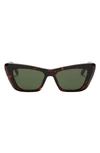 Palm Angels Hermosa Square-frame Sunglasses In Dark Havana Green
