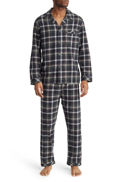 Majestic Holiday Homecoming Cotton Flannel Pyjamas In Green