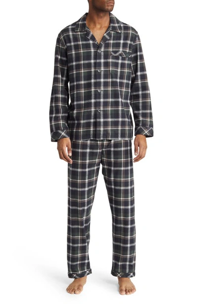 Majestic Holiday Homecoming Cotton Flannel Pajamas In Green