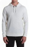 Billy Reid Cotton Blend Hoodie Sweatshirt In Light Grey