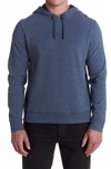 Billy Reid Cotton Blend Hoodie Sweatshirt In Denim Blue